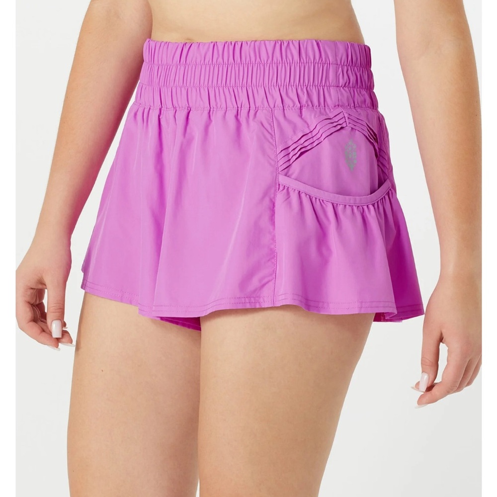 FP MOVEMENT BY FREE PEOPLE GET YOUR FLIRT ON SHORTS IN PURPLE
